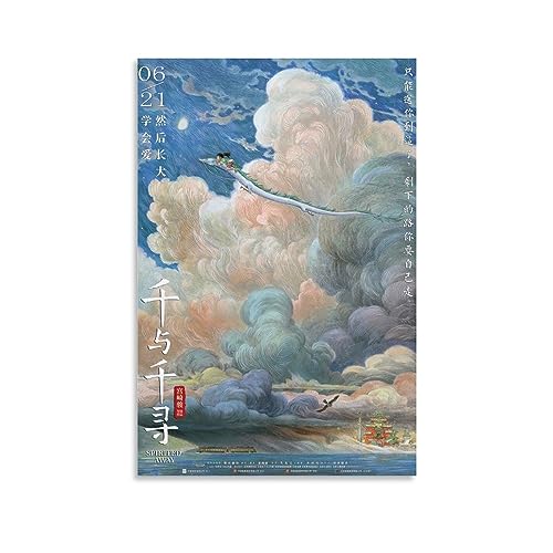 Studio Ghibli - Póster de anime para pared, para decoración del hogar, recámara, póster...