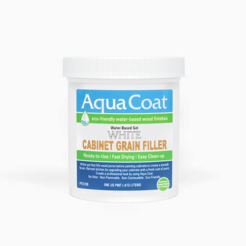 Aqua Coat Gel de relleno de grano blanco a base de agua, secado rápido, relleno de grano de madera...