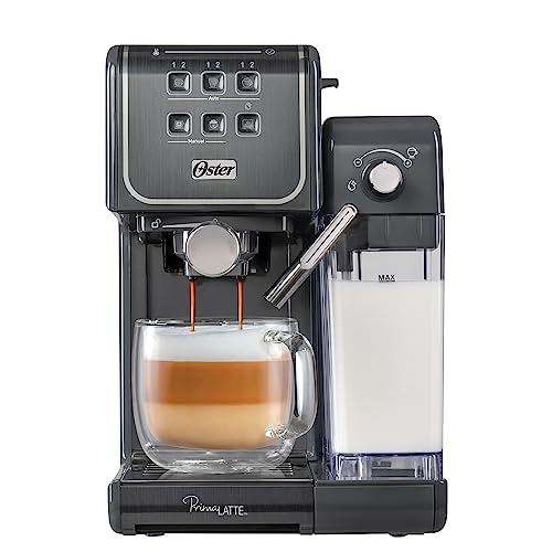Oster Cafetera PrimaLatte Touch, con un Panel Táctil con Funciones Automáticas para Espresso,...