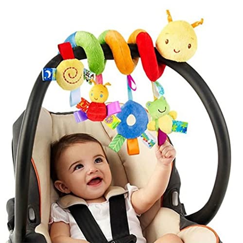 Juguetes de asiento de coche, juguetes de sonajero colgantes, cama de cuna de gusano alrededor de...