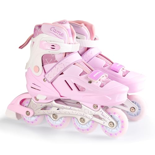 Patines en Línea Ajustables y Patines en Paralelo, Patines 4 Ruedas Iluminadas para Niños y...