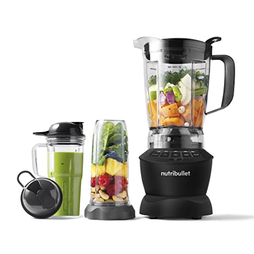 nutribullet Combo de licuadora de tamaño completo 1200W - Negro mate