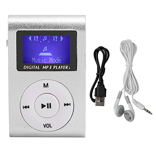 menfad Juego de Reproductor MP3, Mini Reproductor de Música MP3 Portátil Pantalla LCD con Clip...
