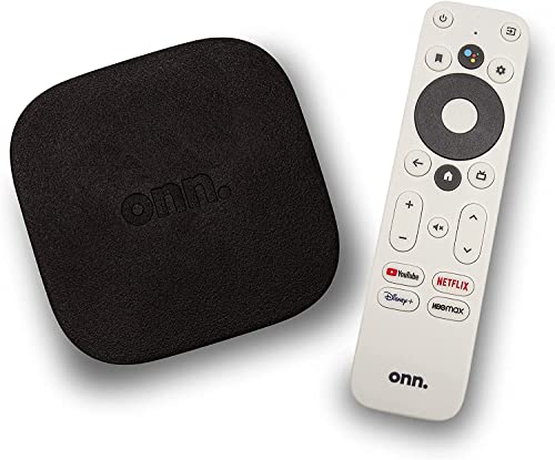 ONN TV Box Dispositivo de Streaming Android TV Resolucion 4K 2160p Ultra HD Control Remoto por Voz...