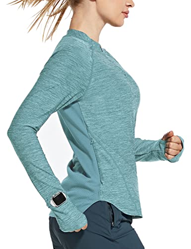 BALEAF Camisas de secado r pido para mujer, manga larga, para correr, senderismo, entrenamiento,...