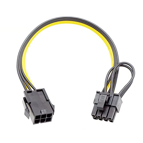 Cable de alimentación GPU de 6 pines hembra a 8 pines macho para tarjeta de video (8.6 pulgadas, 22...