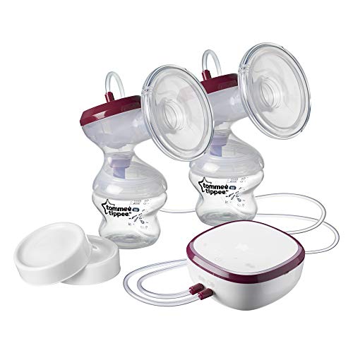 Tommee Tippee Made for Me - Extractor de leche eléctrico doble, recargable por USB, color blanco