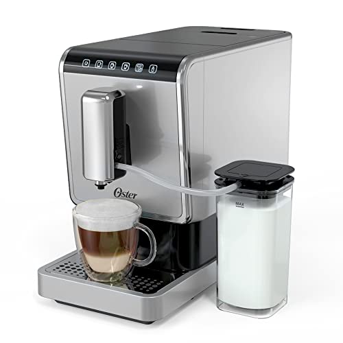 Oster Cafetera Super Automática para Espresso, de 20 Bares de Presión, con Molino Integrado, con...