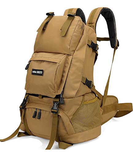INOXTO - Mochila de senderismo de 40 l, mochila de camping con cubierta impermeable para hombres,...