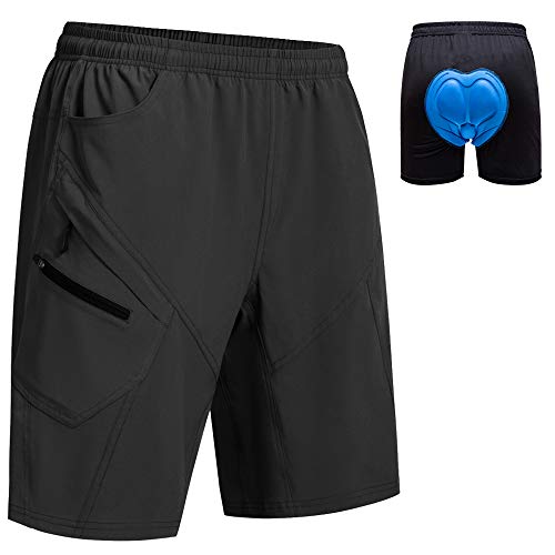 Pantalones cortos de bicicleta de montaña para hombre, acolchados en 3D, ligeros, de ajuste...