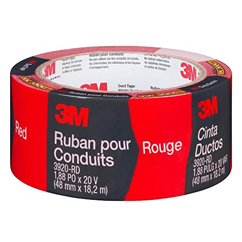 3M, Cinta para Ductos, 48mm x 18.2m, Color Rojo