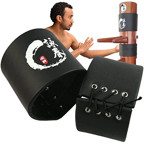DYK&NX Traditional Wing Chun Dummy Striking, Pad de Extra Grosor Madera Muñeca Proteger Pads,...
