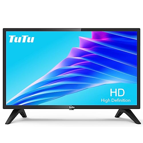 TuTu - TV LED HD de 24 pulgadas 720P para el hogar u oficina con HDMI USB funciona simplemente...