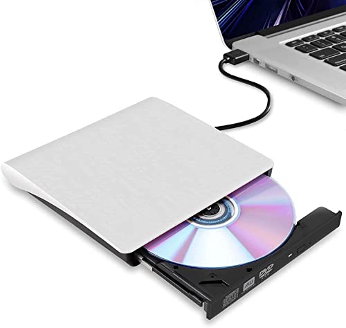HOMEACTOR Lector de CD Externo para Laptop, Grabadora CD/DVD Externa USB 3.0, Reproductor de CD...