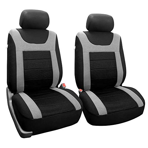 FH GROUP FB070GRAY102 Gray Front Airbag Ready Sport Bucket Seat Cover, Set of 2