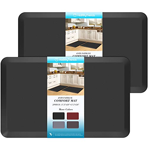 HappyTrends - 2 alfombrillas de cocina acolchadas, antifatiga, ergonómicas, resistentes al agua,...