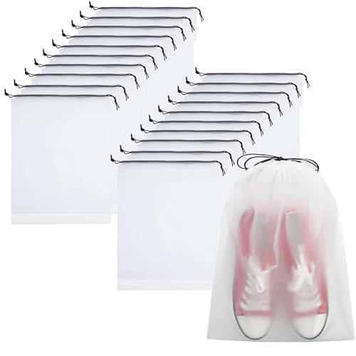 BNFU Organizador de Bolsas, 20 Piezas Bolsa para Zapatos, Organizador de Bolsa de Viaje con Cordón...