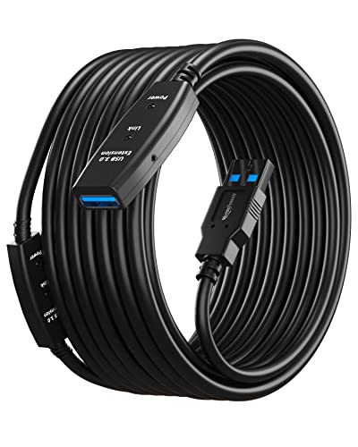 MutecPower Cable de extensión USB 3.0 macho a hembra con 2 chipsets de extensión, cable de...
