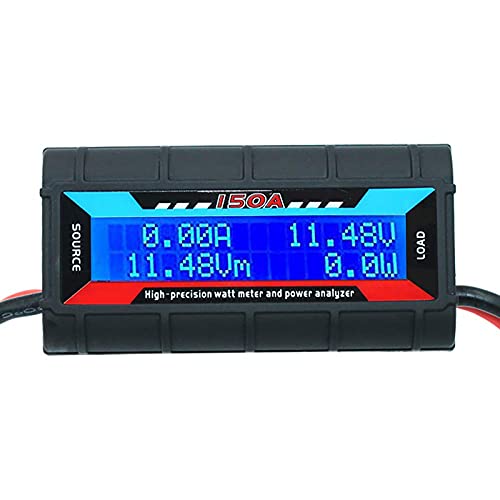 RGBZONE - Analizador de potencia de 150 amperios, medidor de vatios RC de alta precisión con...