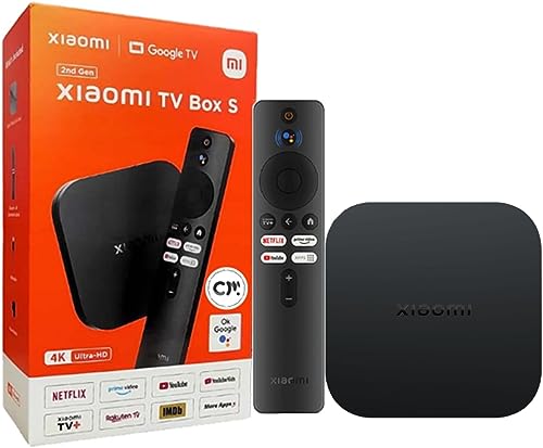 Xiaomi TV Box S (2ª generación) 4K Ultra HD Streaming Media Player, Google TV Box con 2GB RAM 8GB...