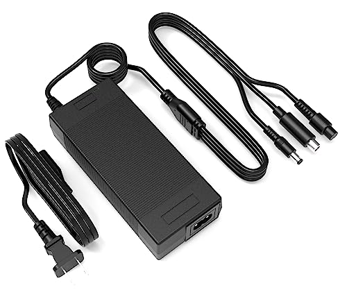 WOJIADA - Cargador eléctrico de 3 enchufes, 42 V, 2 A, para scooter de batería de 36 V. Cargador...