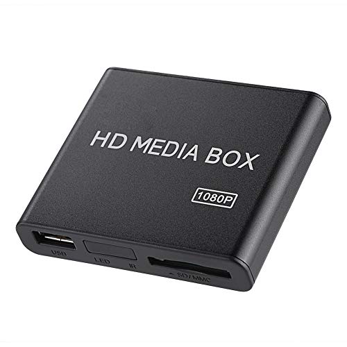 Reproductor multimedia Full HD Mini Box 1080P HDMI Media Player Box Compatible con USB MMC RMVB MP3...