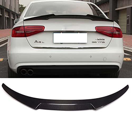 Vaoona Alerón A4 B8, estilo M4, fibra de carbono, alerón trasero Highkick para Audi A4 B8 A4...