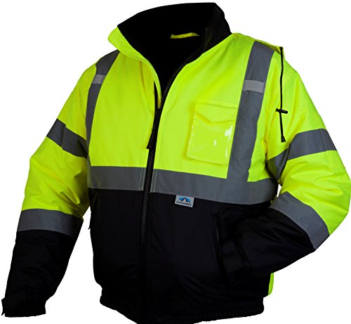 Pyramex RJ3210L Bomber - chamarra de seguridad con forro acolchado, color verde