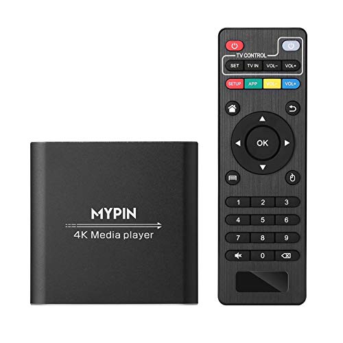 eproductor multimedia 4K, reproductor digital MP4 compatible con disco duro de 8 TB / unidad USB de...