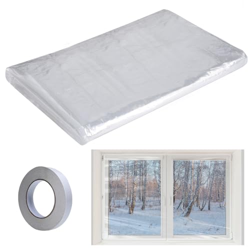 Kit de aislamiento de ventana para invierno, 62 x 236 pulgadas de grosor para interiores, 10...