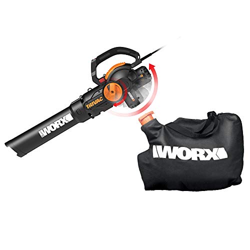 WORX Trivac WG512 - Soplador eléctrico de Hojas 3 en 1 de 12 amperios