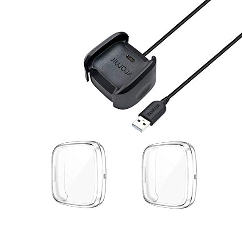 Base de carga de repuesto compatible con cargador Fitbit Versa 2, cable de soporte de base de carga...