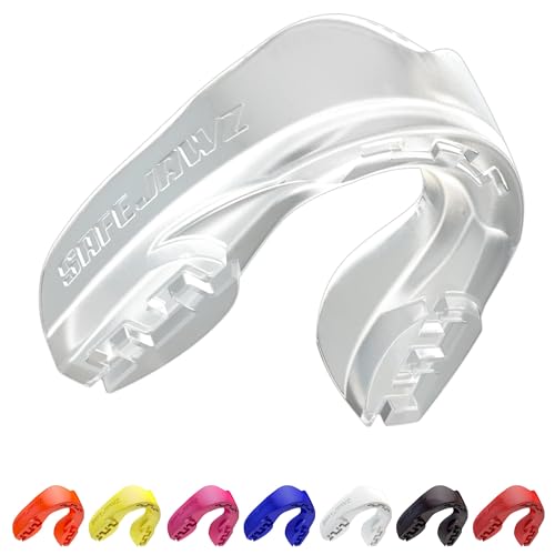 SAFEJAWZ Protector bucal Adultos y niños para Todos los Deportes de Contacto, incluidos Rugby, MMA,...