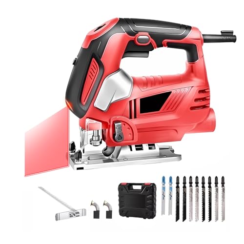 Sierra Caladora Profesional de 850W con 6 Velocidades y Asistencia Láser