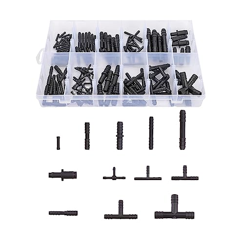 BELOMI Surtido de conectores de aspiradora, 125 piezas de nailon, kit surtido de conectores de tubo...
