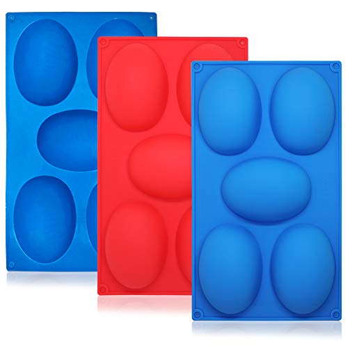 3 Paquetes 5 Cavidades Huevos de Pascua Molde de silicona, molde para hornear topup findTop, Molde...