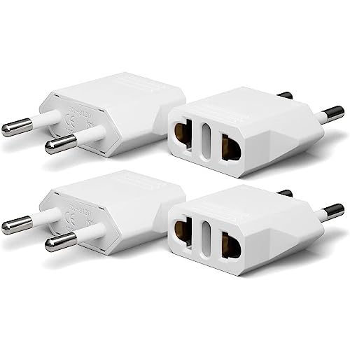 MHKBD Adaptador de Enchufe para Europa, Adaptador de Enchufe de EE.UU. a Europa, Adaptador de...