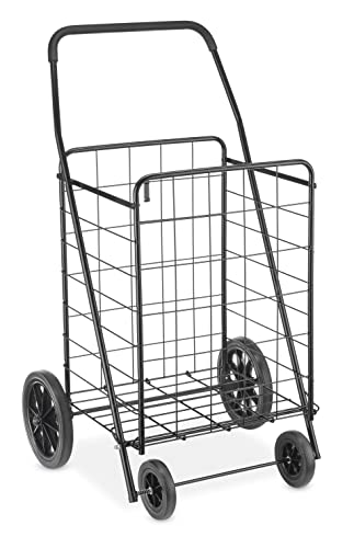 Whitmor - Carrito de Compras Deluxe Rolling Utility, Negro