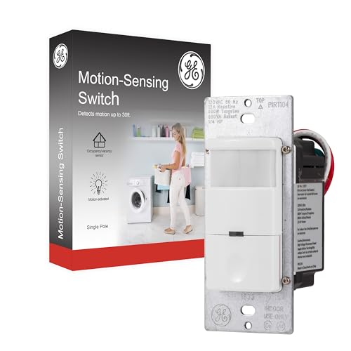 GE UltraPro - Interruptor de luz con sensor de movimiento en la pared, opciones de ocupación y...