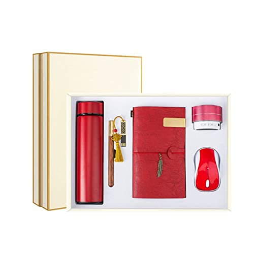 ZMHQLPDZ Juego de Regalo 6 en 1, Manual Retro portátil, Tinta Intercambiable, Botella de Termo,...