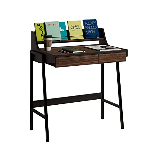 MUBSON Escritorio Minimalista con Doble Cajon y Organizador. Escritorio para Laptop Dagon con...