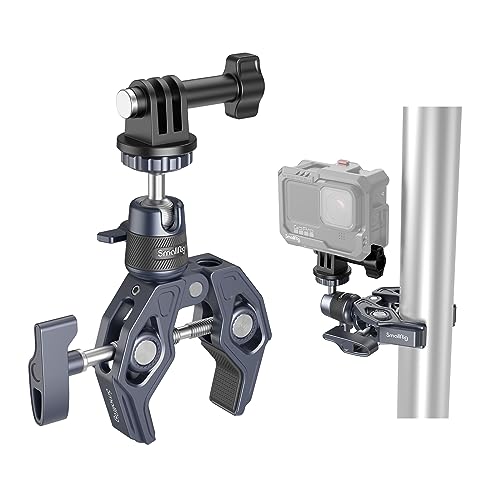 SMALLRIG - Abrazadera de montaje para cámara, kit de montaje para manubrio de motocicleta y...
