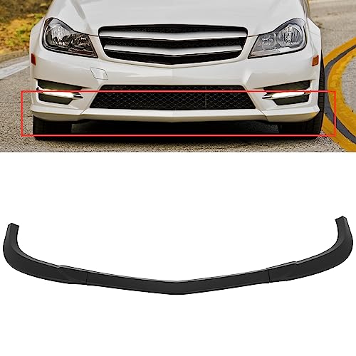 SCITOO - Parachoques delantero negro mate, estilo deportivo, compatible con Mercedes-Benz W204 Clase...