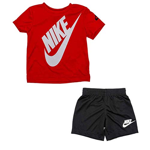 Nike Niño 66f024, Negro/Rojo universidad, 12 meses