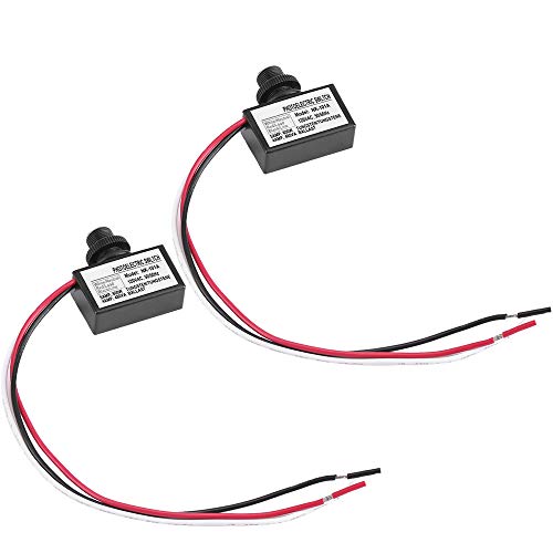 Paquete de 2 interruptores de botón con sensor de control de luz, paquete de 2 interruptores...