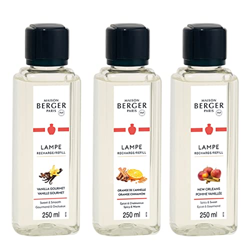 Lampe Berger - Difusor de aceite de fragancia para el hogar, 3 x 8.45 onzas líquidas, 3 x 250...