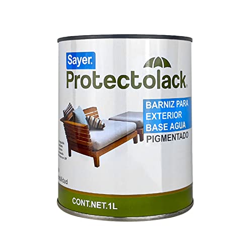 Sayer | Hidrolack, Barniz Mate Acrílico Decorativo Base Agua para Madera, Apto para Exteriores, 1L,...