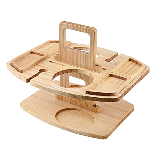 CARYAN Picnic portátil para Vino | Picnic Vino al Aire Libre - Picnic Plegable Madera para Picnic...