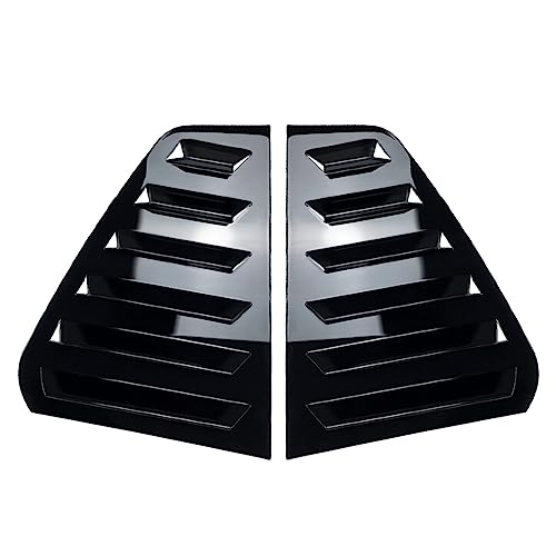 Yuejing - Rejilla de ventilación para ventana trasera, color negro brillante, para VW Golf MK7...