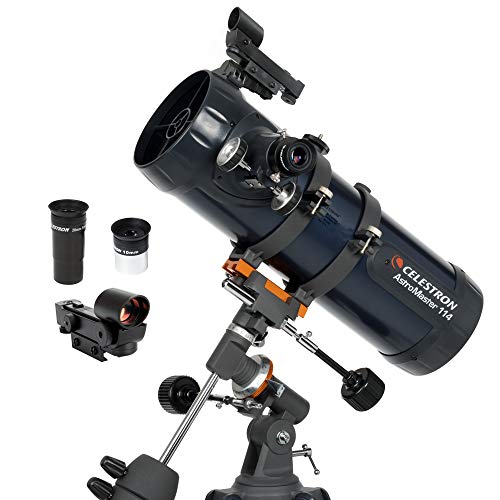 Celestron - AstroMaster 114EQ Newtonian Telescope - Reflector Telescope for Beginners - Fully-Coated...